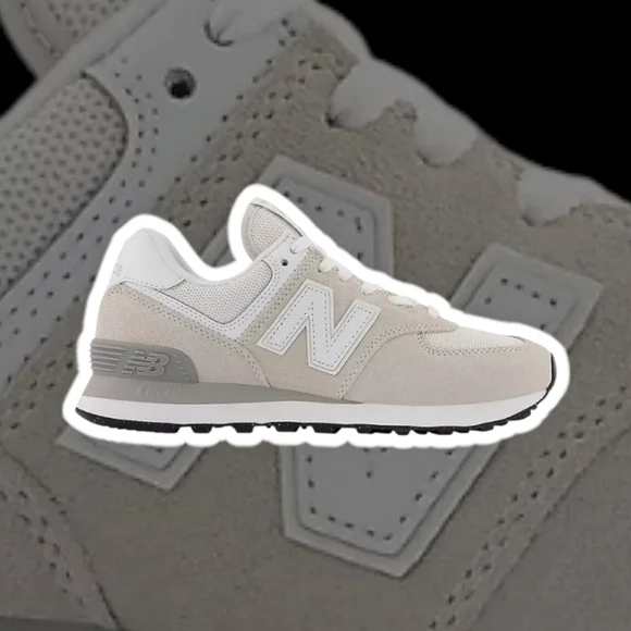 (NWOT) New Balance® Classic 574 Women's Shoes - Nimbus Cloud / White - Size 7 - Picture 1 of 9
